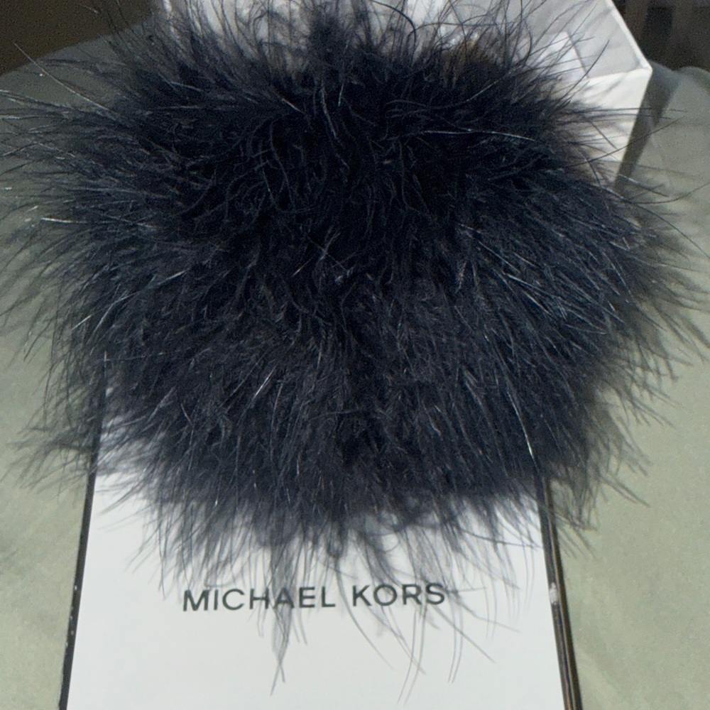 Michael Kors Dark Fluffy Pom Pom